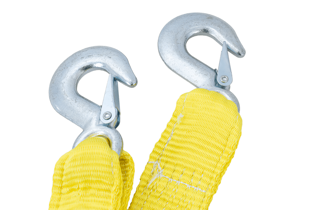 Tažné lano UNITRAILER s háky, tažný popruh 4,5 m/50 mm/3 t žlutý