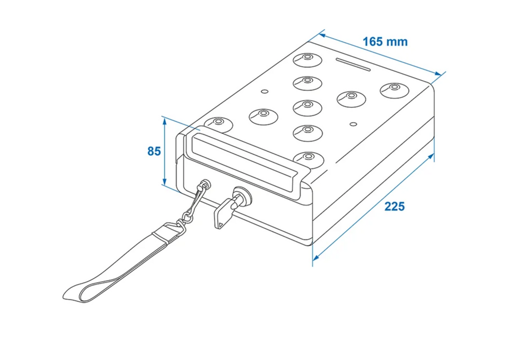 Přenosný trezor na klíče ProPlus 540250 225x165x85mm