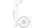 Oporné kolo ProPlus 341507 150 kg 48 mm 650-880 mm