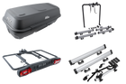 Plošina s boxem na tažné zařízení + adaptér pro přepravu 3 kol Inter Pack Re-Cargo