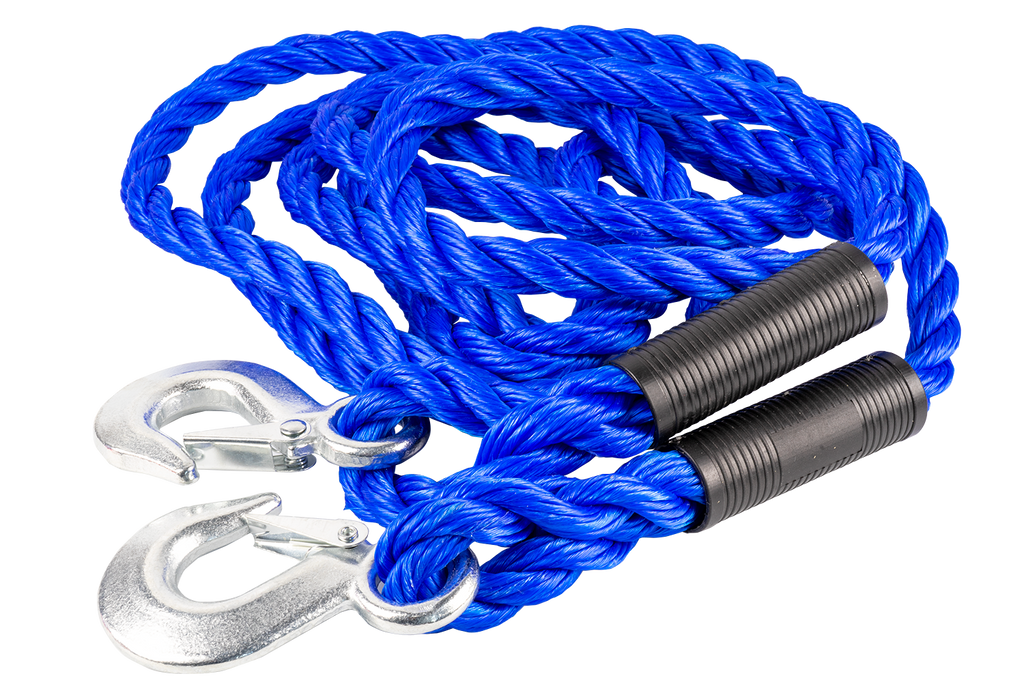 Tažné lano s háky Tažný popruh LAMPA 4m/18mm/5t modrý