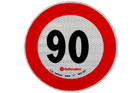 Reflexní nálepka LAMP s omezením rychlosti 90 km/h, značka B-33