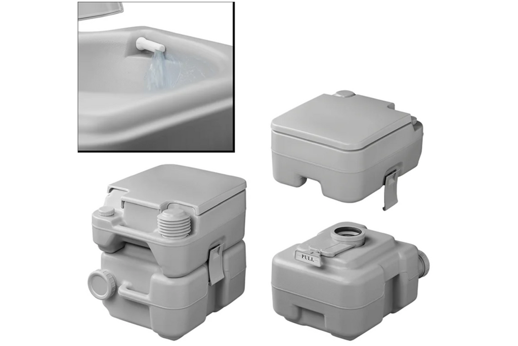 ProPlus 370415V01CR Přenosná kempingová toaleta šedá 10 l/20 l