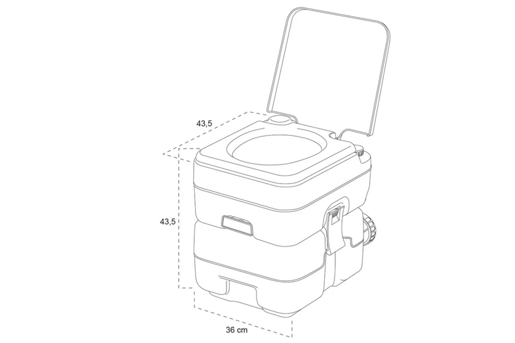 ProPlus 370415CR Přenosná kempingová toaleta šedá 10 l/10 l
