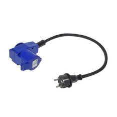 Adaptér se zástrčkou Schuko pro úhlový konektor CEE + zásuvka Schuko s kabelem Proplus 373528, 40 cm