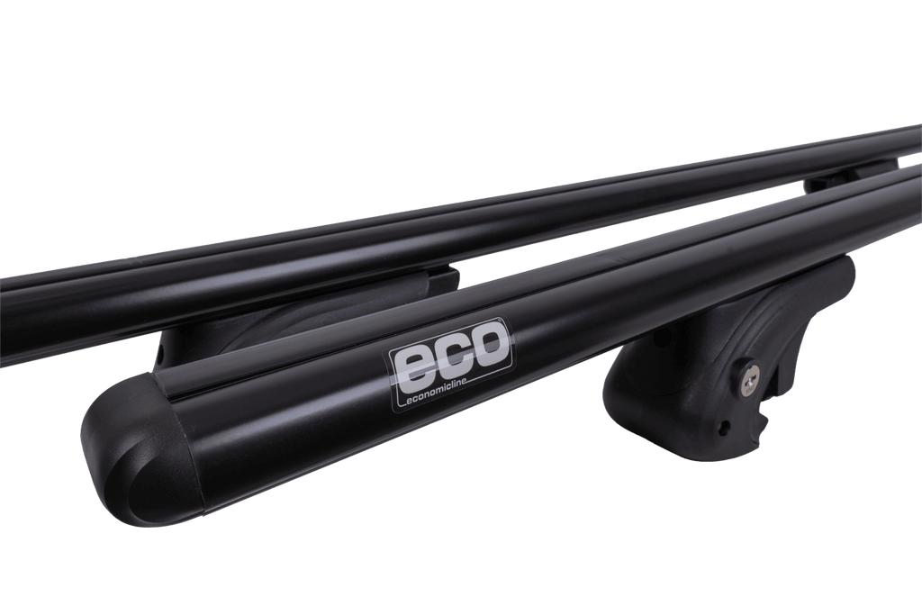 Střešní nosič Eco Alubase 135 - univerzální hliníkový nosič pro otevřené lišty (černý)