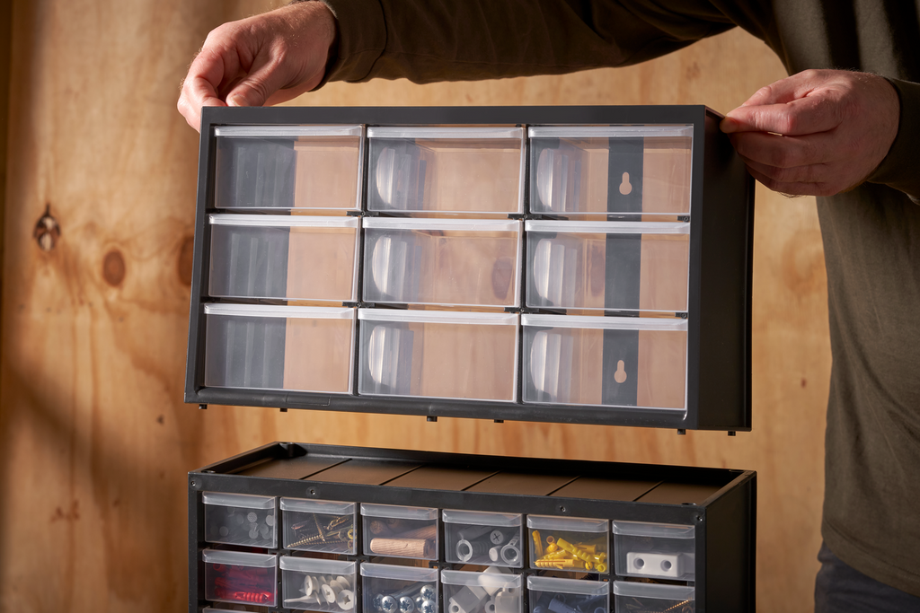 Organizér do dílny s 9 zásuvkami STANLEY OPP skříňka 365x210mm
