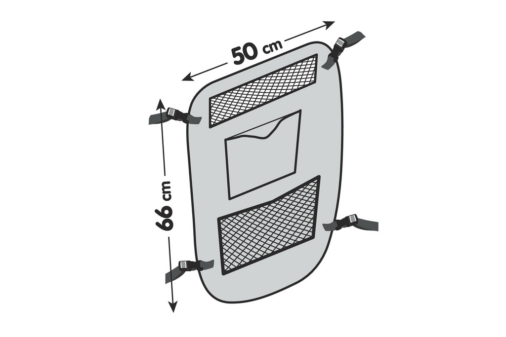 Psí přepážka LAMP PET-4, připevněná k předním sedadlům, 50x66cm
