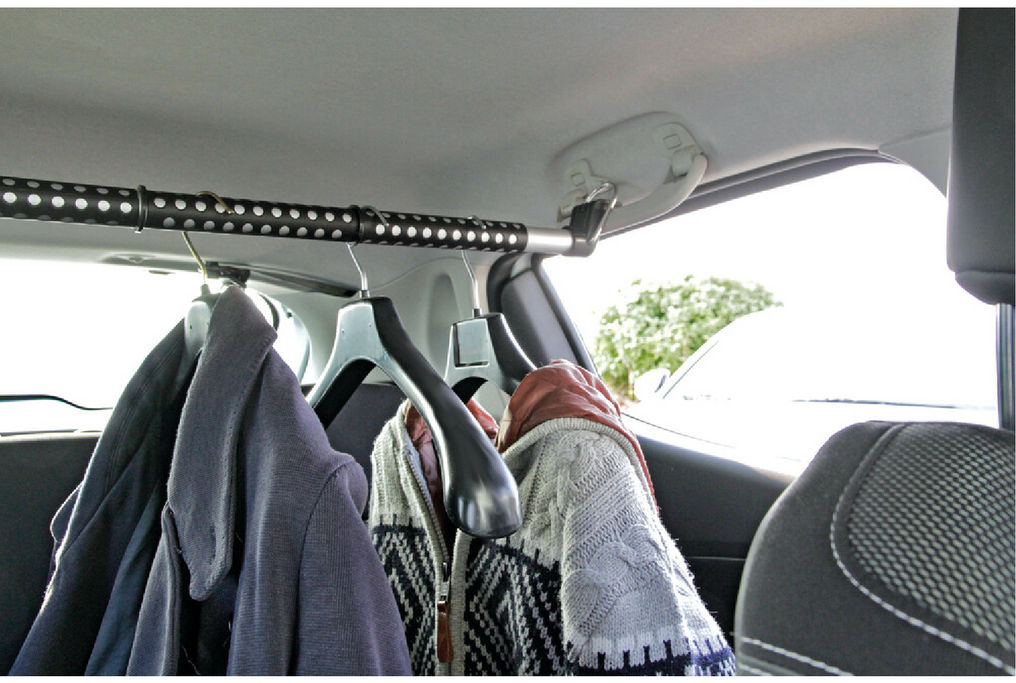 Věšák na šaty do auta LAMP, výsuvný věšák 90-160 cm